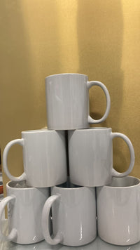 Taza 11oz AAA  blanca con alto grado de polimero 88% - CAJA X 36