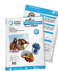 Papel Fotográfico Glossy Autoadhesivo 115 gr - color make