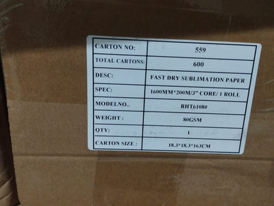 Rollo de papel gran formato de sublimacion  FAST - 1.600 ancho - 200 largo- 80g