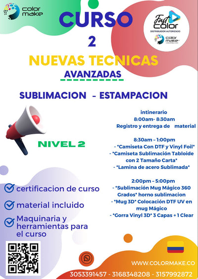 ! NUEVO CURSO DE SUBLIMACIÓN Y ESTAMPACION - CON TÉCNICAS AVANZADAS NIVEL 2 - PROFESIONAL🔥07 DE JUNIO