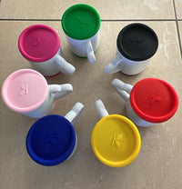 Mug de corazón con tapa de silicona AAA COLOR MAKE con colores 🇨🇴 11oz