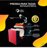 PRENSA SERIE PRO PARA TAZAS DE 11 OZ. 110V. FERRARI - LINEA 2.0