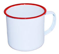 MUG PELTRE BORDE ROJO11ONZ